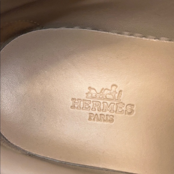 Hermes Calfskin Polo Sneakers 37.5 White - Picture 15 of 16